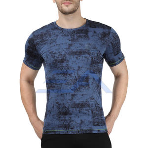 T-shirt de sport pour homme confortable, 100% coton, respirant, séchage rapide, coupe ample, design unique, applicable à l'été, faible MOQ - Product Image 1