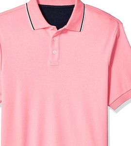 Polo homme à logo brodé, best-seller, uni, décontracté, polo de golf pour homme, respirant, manches courtes, couleur rose, polo homme - Product Image 2