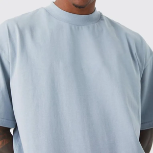 T-shirt en coton pour hommes Fournisseur OEM Tissu tricoté en coton pur à manches courtes T-shirt décontracté respirant Vêtements d'été quotidiens - Product Image 3