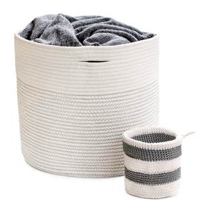 High Quality Modern Design Cotton <b>Rope</b> Eco-Friendly Foldable Multi-Purpose <b>Laundry</b> Storage <b>Basket</b> Handmade Pure Storage <b>Baskets</b> - Product Image 3