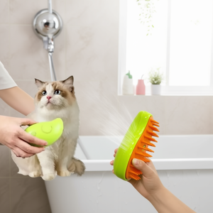 <b>Pet</b> Grooming <b>Brush</b> Comb-Soft Silicone Steam Cat and Dog Washing Tool Model 8684777102758 - Product Image 3
