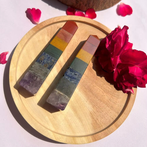 Gran oferta 2025, varita de torre de cristal de siete Chakras tallada, pilar de estilo Feng Shui, decoración del hogar, artesanías de piedra de Tasa más competitiva - Product Image 1