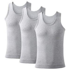 Chaleco Antiencogimiento con Cuello Redondo para Hombre, Cuatro Estaciones, Estilo Juvenil, Ajuste Simple, Deportivo, Fitness, Camiseta sin Mangas Informal para Hombres de Mediana Edad, Tallas L-4XL - Product Image 3
