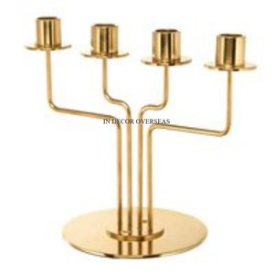 High Grade Gold Plated Metal Wire Made Unique Fancy Designer <b>Candle</b> <b>Stick</b> <b>Holder</b> For Wedding And Villa Parties Table Centerpiece - Product Image 2