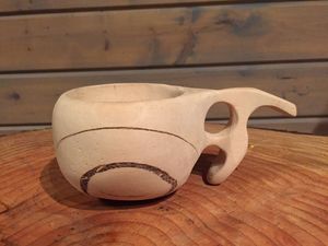 100% tasse en bois naturel pour bière et barware et dessus de table avec poignée tasse à bière tasse à café à boire à la main - Product Image 4