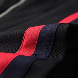 Chándal de entrenamiento negro informal para hombre Slim Fit 100% poliéster transpirable estampado raya lateral Maternidad y sin costuras - Product Image 6