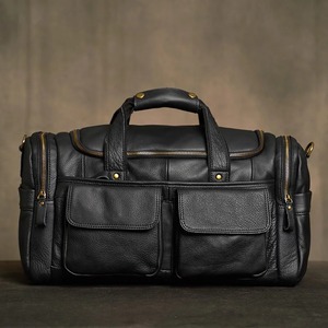 Travel Duffel Gym Sports Overnight Weekender <b>Bag</b> <b>for</b> <b>Men</b> and Women Genuine Leather Zipper Portable Customized - Product Image 1