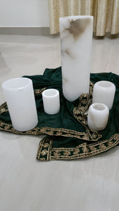 ที่ใส่เทียนตกแต่งงานแต่งงานทำจากอะลาบาสเตอร์ธรรมชาติตกแต่งอย่างหรูหราบรรยากาศโรแมนติกบรรยากาศทำสปาแบบพิเศษขายส่งจำนวนมาก - Product Image 2