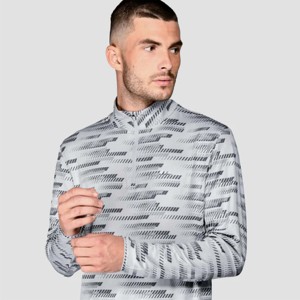 Gran oferta, jersey con cremallera 1/4 para hombre, cuello alto, secado rápido, transpirable, atlético, para correr, camiseta de manga larga - Product Image 2