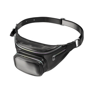 Riñonera con cierre de cremallera impermeable y segura para mujer, riñonera personalizable de cuero genuino con - Product Image 3