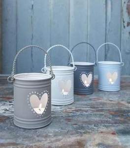 Galvanized Metal and Votive Holder Home Goods Decorative Single Heart Metal Votive Handmade <b>Candle</b> Holder - Product Image 4