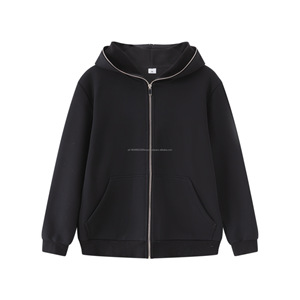 Sweat-shirt à capuche zippé pour homme avec logo personnalisé en gros, entièrement zippé, avec strass, veste, manteau, sweat-shirt à capuche zippé pour homme - Product Image 1