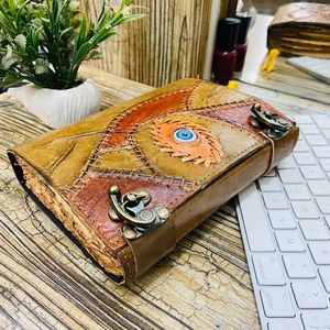 Handmade Retro <b>Travel</b> <b>Diary</b> Tree Life Embossed Leather Journal Hardcover Water Color Paper Sketchbook Exclusive Saddle Gift - Product Image 5