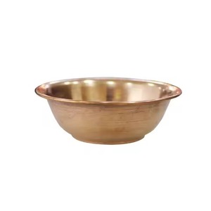 Hammered <b>Large</b> Copper <b>Bowl</b> for Cooking-Family Meals and Gatherings - Product Image 4