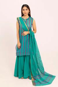 Robes de soirée pour femmes en tissu lawn 2025, unies, col rond, manches longues, longueur genou, coupe trapèze, décontractées, respirantes, écologiques, lavables - Product Image 6