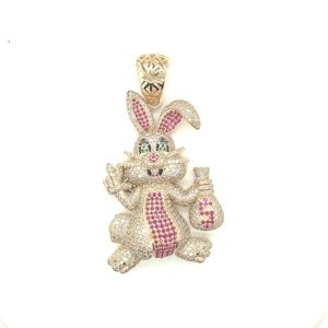 Pendentif en diamant véritable Hip Hop pour femmes VS SI pureté Style dessin animé bijoux en or pour fête Collection exclusive de l'Inde - Product Image 3
