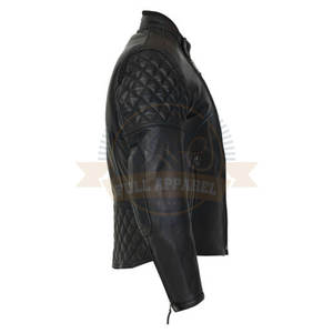 Meilleur Prix Veste de Moto d'Hiver pour Homme Cuir Véritable Coupe-Vent et Imperméable Teint Uni pour Vente en Ligne - Product Image 3