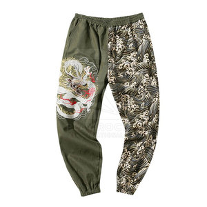 Pantalones casuales de cintura alta para hombre Ropa cómoda de invierno Bordado Algodón suave Tallas grandes Alta calidad Disponible Teñido liso - Product Image 3