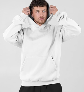 Sweat à capuche 100 % coton pour homme, en molleton, coupe oversize, respirant et écologique, avec poches - Product Image 3