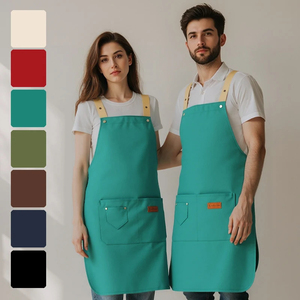 Delantal de lino resistente al por mayor para hombres y mujeres delantal de cocina reutilizable para cocinar para chef profesional o barista - Product Image 6