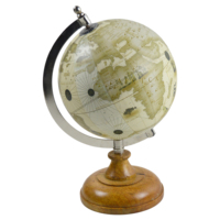 Grand globe en métal de 40cm de conception d'usine avec la conception de base noire colorée pour la décoration de table d'intérieur Globes du monde classiques pour l'éducation