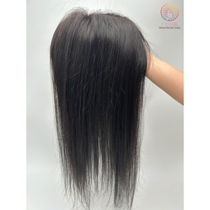 Vendedores de cabello de la mejor calidad 100% Cabello humano Topper Color negro 6X8 pulgadas Hecho de cabello natural humano virgen sin procesar Topper - Product Image 6
