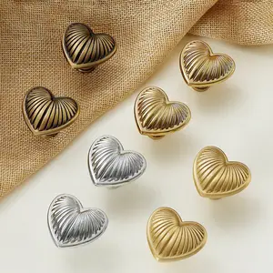 Solid Brass Heart Knobs <b>Pull</b> Cabinet Drawer <b>for</b> <b>Home</b> Dresser Door Cabinet Furniture Decorative Kitchen Wardrobe Handle Knobs - Product Image 1