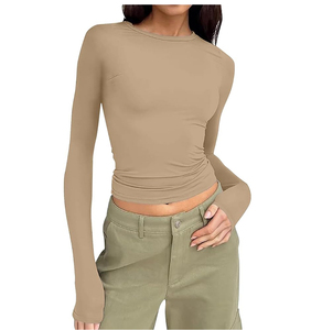 T-shirts pour femmes, coupe ajustée, anti-rides, en soie/coton, nouveau design, tendance, haute qualité, produits d'exportation du Bangladesh, article de qualité supérieure - Product Image 1