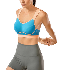 Custom Women Colorblock High Support <b>Padded</b> Sports Bra Wholesale Breathable Yoga Fitness <b>Running</b> Gym Workout Activewear Bra Top - Product Image 4