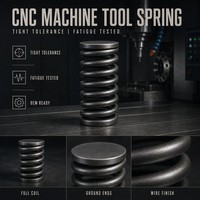 Ressort de compression pour machine-outil CNC, à bobine complète, extrémités rectifiées, tolérance stricte pour équipement industriel