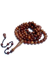 Tasbih ไม้หรูหราที่ออกแบบมาสำหรับการนมัสการอิสลามที่เงียบสงบโดยมีลูกปัดอธิษฐานทำจากไม้ธรรมชาติที่มีน้ำหนักเบา - Product Image 2