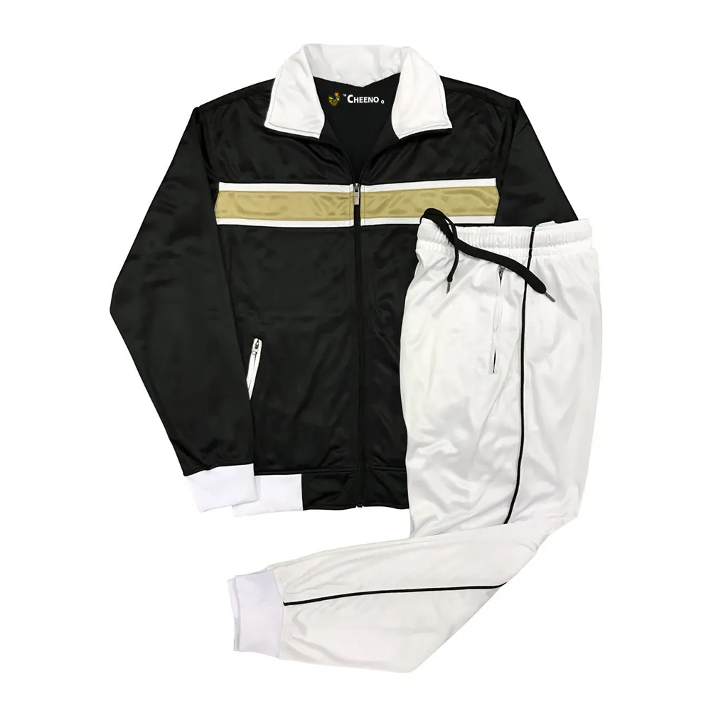 polyester men tracksuit custom sweatsuit jogger set private label blank track jogging sweat suit men sweatpants and hoodie set