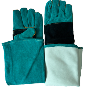 Guantes de soldadura de cuero de vaca duraderos de 20 "EN420 Guantes largos resistentes al calor y al fuego para trabajo Construcción Barbacoa y jardinería - Product Image 5
