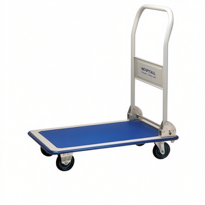 Light Grey Hospital <b>Trolley</b> with 150 kg Load Capacity <b>Platform</b> 720x470 mm Steel Tube for Loading Area - Product Image 2