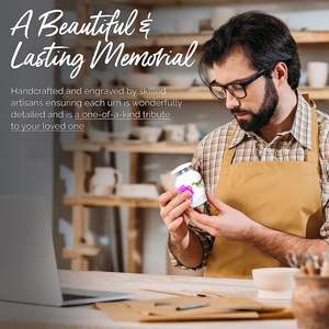 White Hummingbird Urns - Mini White Urns Set of 4 with Premium <b>Box</b> & Bags - Small Keepsake Urns <b>for</b> Human <b>Ashes</b> - Honor Your - Product Image 5