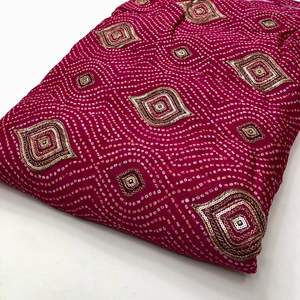 Tela Georgette bordada de alta demanda para vestidos de boda y fiesta de exportador indio a precio asequible - Product Image 1