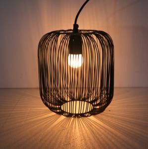 Industrial Vintage Black Pendant <b>Light</b> Matte Finish Farmhouse Rustic Carved Design Adjustable Height Dimmable Warm White for - Product Image 2