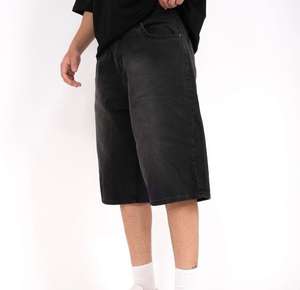 High Street Customized Size Men's Shorts <b>Elastic</b> <b>Waist</b> Breathable Eco-Friendly Mid <b>Waist</b> Knitted Weaving Hot Shorts <b>Jeans</b> Shorts - Product Image 4