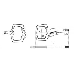 คีมล็อกตัวเองรูปตัว C แบบปรับได้รุ่นเบต้ามีหลายแพ็คอยู่แบบลอย - Product Image 2