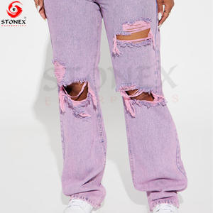 2023 sur mesure mode femmes ensembles haut veste avec poches Denim coton 2 pièces ensemble dames tenue décontracté - Product Image 3