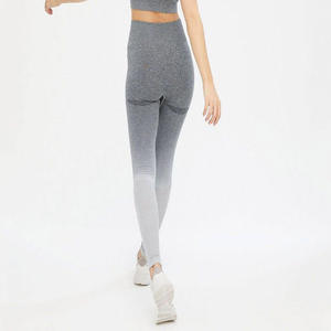 Leggings de contrôle du ventre sans couture taille haute pour femmes tissu respirant à séchage rapide pour Yoga décontracté course à pied Gym-motif solide - Product Image 5