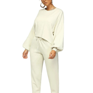 Autumn Lightweight 2-Piece Set for <b>Women</b> Custom High Quality Solid <b>Pattern</b> Tracksuit Plus Size Sweatshirt Summer Two Piece Sets - Product Image 1