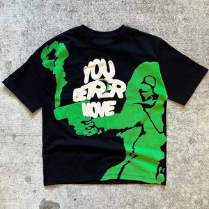 เสื้อยืดผู้ชายทรงปกติ ล้างสีแบบแอซิด ทรงหลวม แห้งเร็ว ผ้าถัก สตรีทแวร์ ปรับแต่งแบรนด์ของคุณเองได้ แขนสั้น สไตล์ไฮสตรีท - Product Image 2