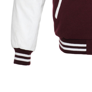 Chaqueta Universitaria Personalizada MJ2026 de Cuero PU para Hombre, Diseño Reversible Transpirable, Bordado Chenille, Marca de Ropa - Product Image 4