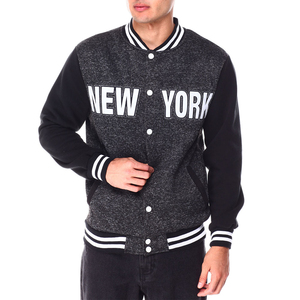 Mezcla de lana para hombre, bordado de estambre, botón de cuerno de invierno, chaqueta universitaria de béisbol Letterman a prueba de viento, diseño personalizado, Universidad al aire libre - Product Image 4