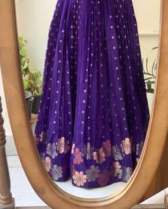 Venta al por mayor diseñador Georgette con negro pesado bordado Anarkali vestido con Sharara y Dupatta conjunto listo para usar Anarkali vestido - Product Image 4