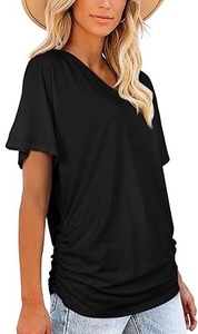 เสื้อยืดคอวีสุดฮิต ผ้าฝ้าย 100% หลากสี ผู้ชาย แบบเรียบ แขนสั้น ทรงปกติ ผ้าอ็อกซ์ฟอร์ด ระบายอากาศ แห้งเร็ว - Product Image 2