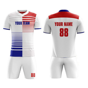 Vente en gros d'uniformes de football pour hommes personnalisés pas cher 100% kits de maillots de football en polyester France maillots de football sublimation camisetas - Product Image 5