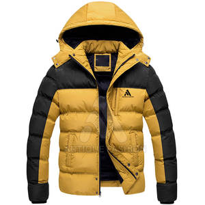 Low Price High Quality Custom Logo Printed <b>Men</b> Puffer Jacket Plus Size Customized Puffer Jacket For <b>Men</b> - Product Image 1