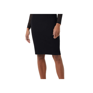 Abito tubino French Connection Viven nero taglia 10 con pannello in rete a maniche lunghe e vita naturale - Product Image 6